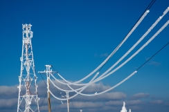 Utility poles and cables 